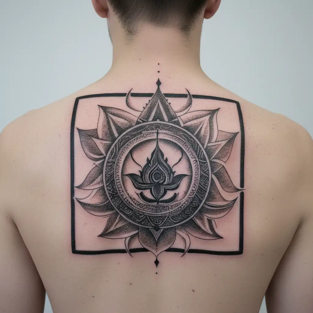 sudarshan chakra in finger of lord vishnu tattoo design idea