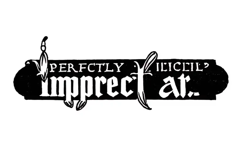 "PERFECTLY IMPERFECT" STITCHES tattoo design idea