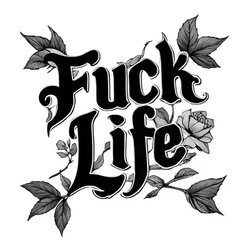 Fuck Life tattoo design idea