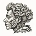 overthinking head tattoo design idea