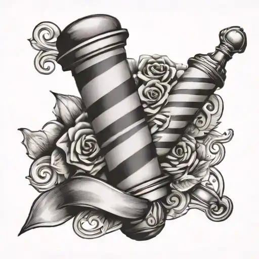 Barber Pole tattoo design idea