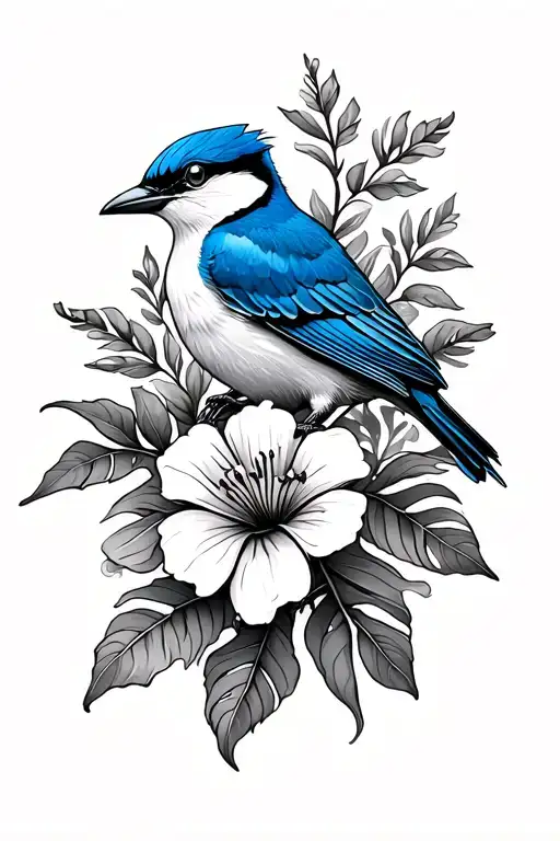 Tattoo Tattoo left from shoulder to the wrist. Red Gum foliage, Blue Wren, Kookaburra, Sugar Glider, Flowers tattoo design idea