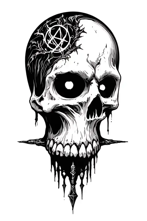 occultism symbologies anarchy symbol tattoo design idea