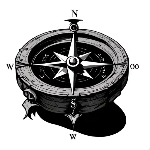 Family Compass tattoo design idea