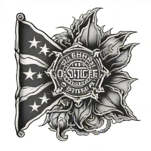 juice WRLD Oklahoma state flag logo incorporated tattoo design idea