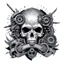 biomech steampunk inspired tattoo shoulder tattoo design idea