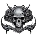 biomech steampunk inspired tattoo shoulder tattoo design idea