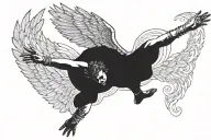 Icarus falling tattoo design idea