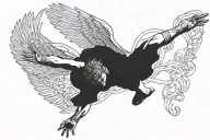 Icarus falling tattoo design idea