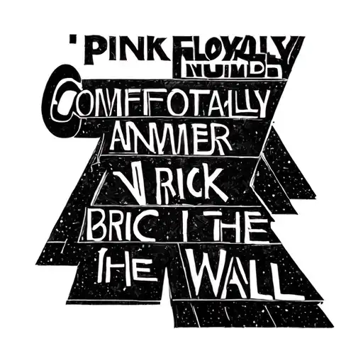 "Comfortably numb" pink floyd prism another brick in the wall cover tattoo design idea