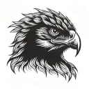 Hawk head tattoo design idea