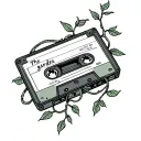 cassette tape with the words the garden on it and a vine wrapped around it tattoo design idea
