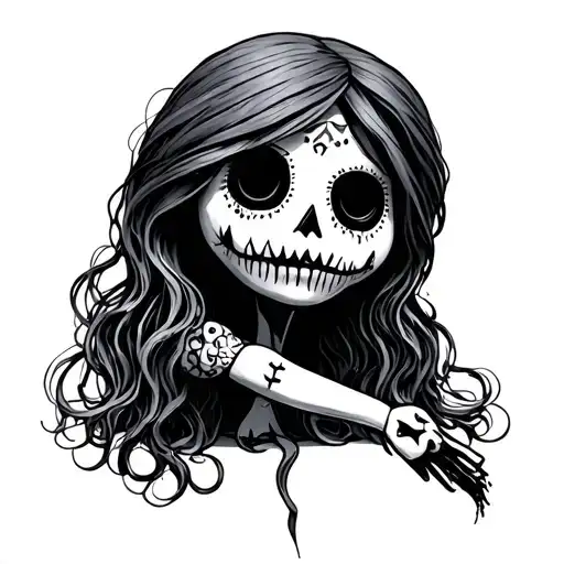 voodoo doll tattoo design idea
