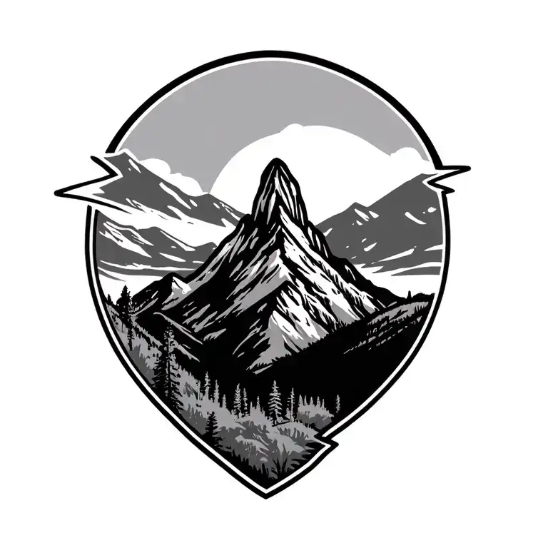 bold state outline idaho 7 hop tattoo design idea