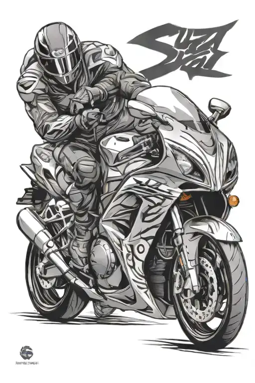 suzuki hayabusa tattoo design idea