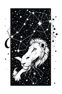 constellation tattoo design incorporating gemini and leo tattoo design idea