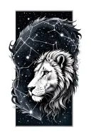 constellation tattoo design incorporating gemini and leo tattoo design idea