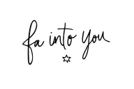 fade into you fine line words with a small star tattoo design idea