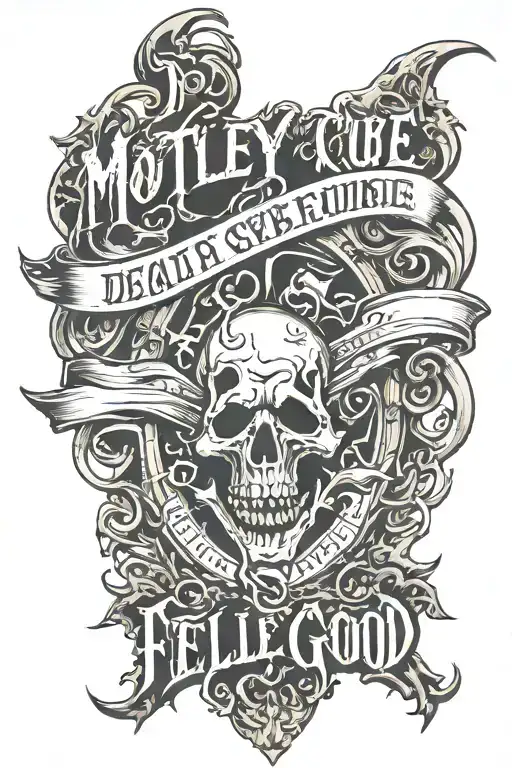 Motley Crue dr feelgood album logo tattoo design idea