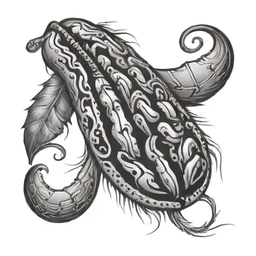 kidney bean looks like Native American tattoo design idea