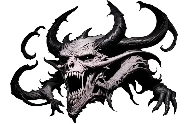 Demon tattoo design idea