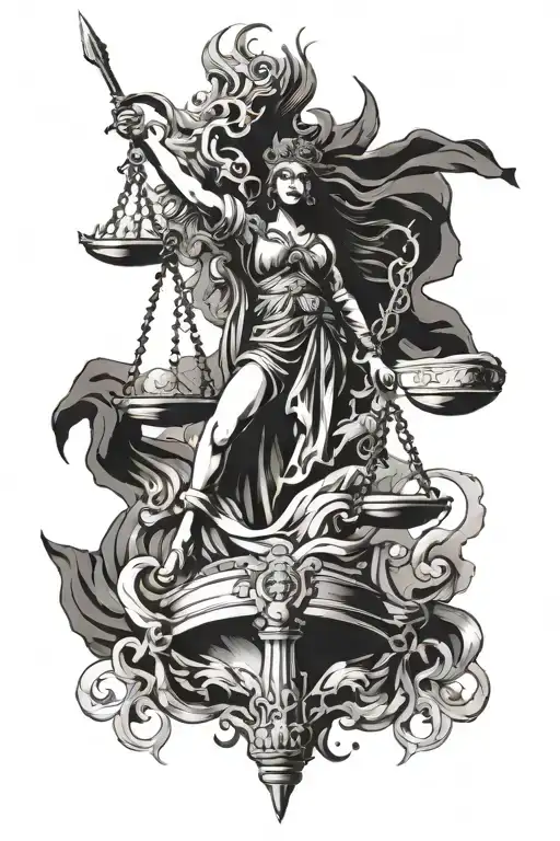  justice and freedom and killing the rotten rich for it tattoo design idea