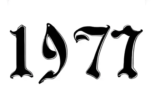 "1977" tattoo design idea
