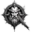 odin gates of vahalla tattoo design idea