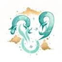 Aries Aquarius constellation mashup tattoo tattoo design idea