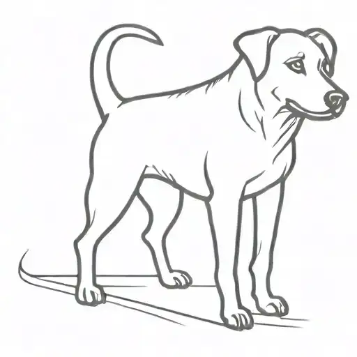 dog barking tattoo design idea