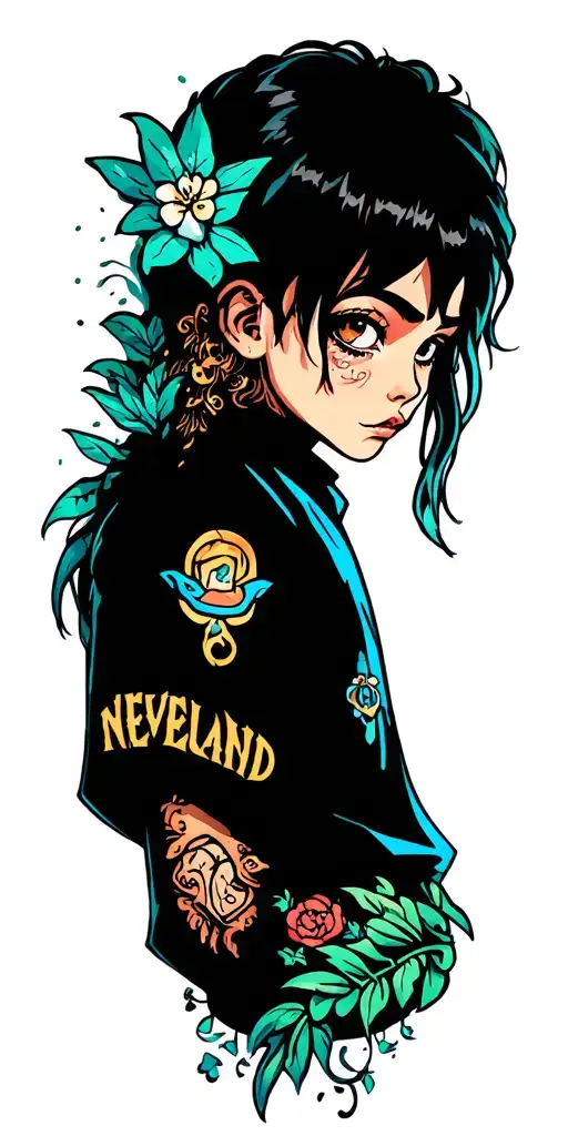 neverland lagoon tattoo design idea