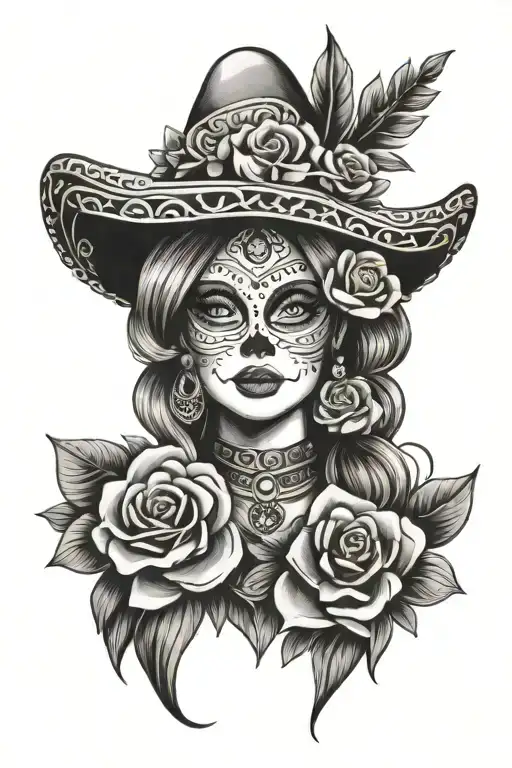 Mexican Charra tattoo design idea