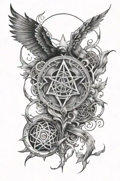 Wiccan tattoo design idea