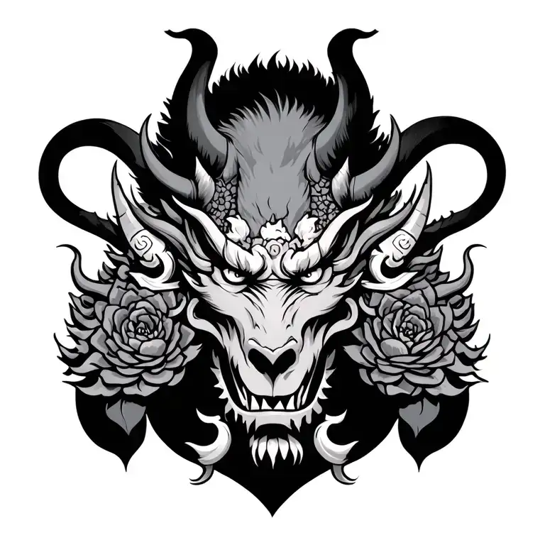 Japanese back tattoo oni tattoo design idea