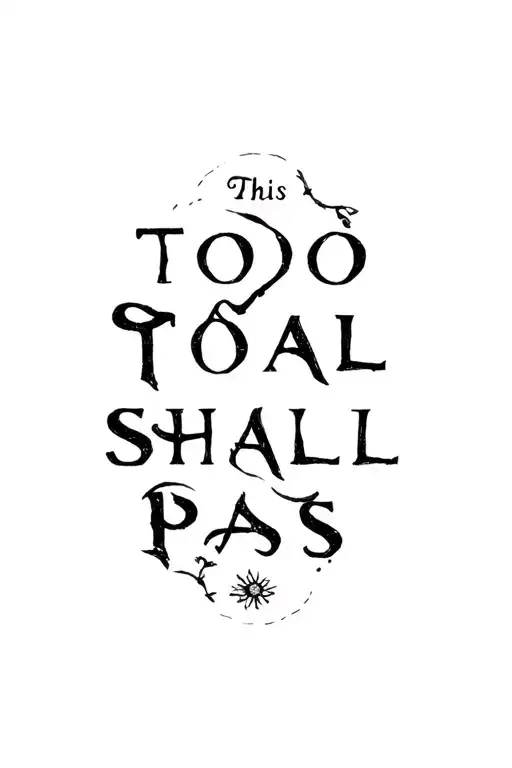 This Too Shall Pass  tattoo design idea