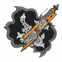 NERF DART tattoo design idea
