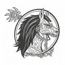 bojack horseman shooting himself in the mirror   tattoo design idea