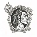 bojack horseman shooting himself in the mirror   tattoo design idea