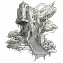 stair way to heaven tattoo design idea