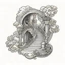 stair way to heaven tattoo design idea