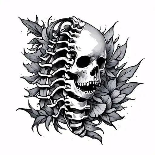 Spine tattoo design idea