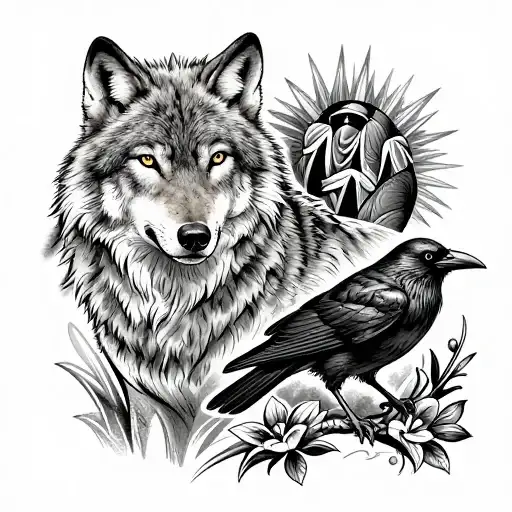 1,528+ Raven And Wolf Tattoo Ideas in 2026 - BlackInk AI
