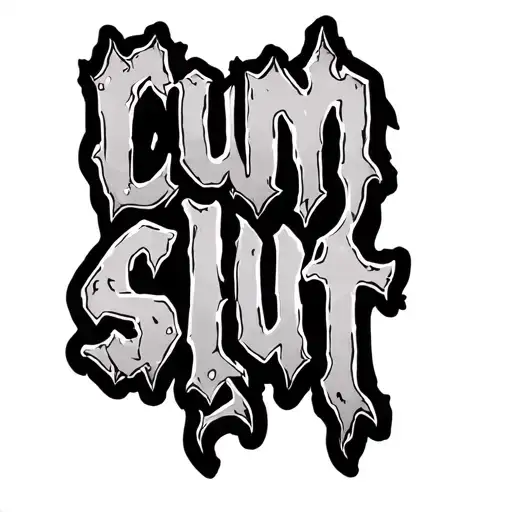 "Cum Slut" Devils tail. Sexy. Slut tattoo design idea