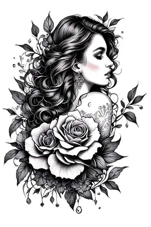 delicate, femme, and sexy tattoo that symbolizes the deep, intimate bond of ownership between Dom and sub  tattoo design idea