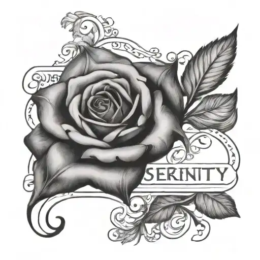 serenity prayer tattoo design idea