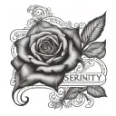 serenity prayer tattoo design idea