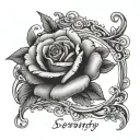 serenity prayer tattoo design idea