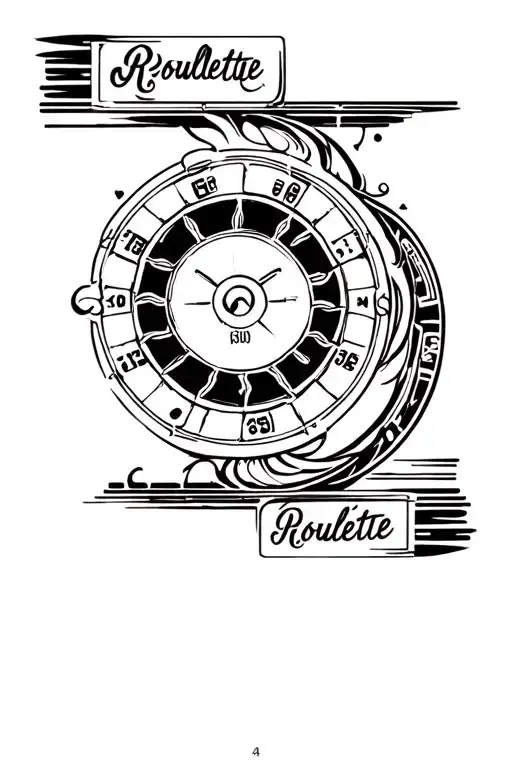 Roulette casino 15 tattoo design idea