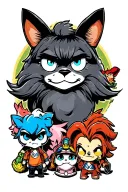 90's cartoon characters tattoo design idea