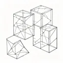 two cubes that overlap tattoo design idea